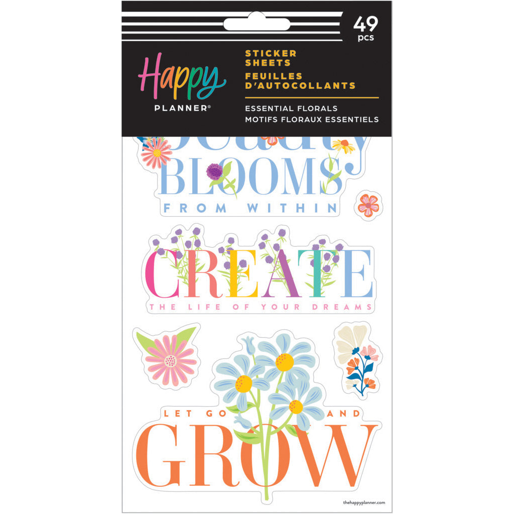 Happy Planner Essential Florals 5 Sticker Sheets Pack