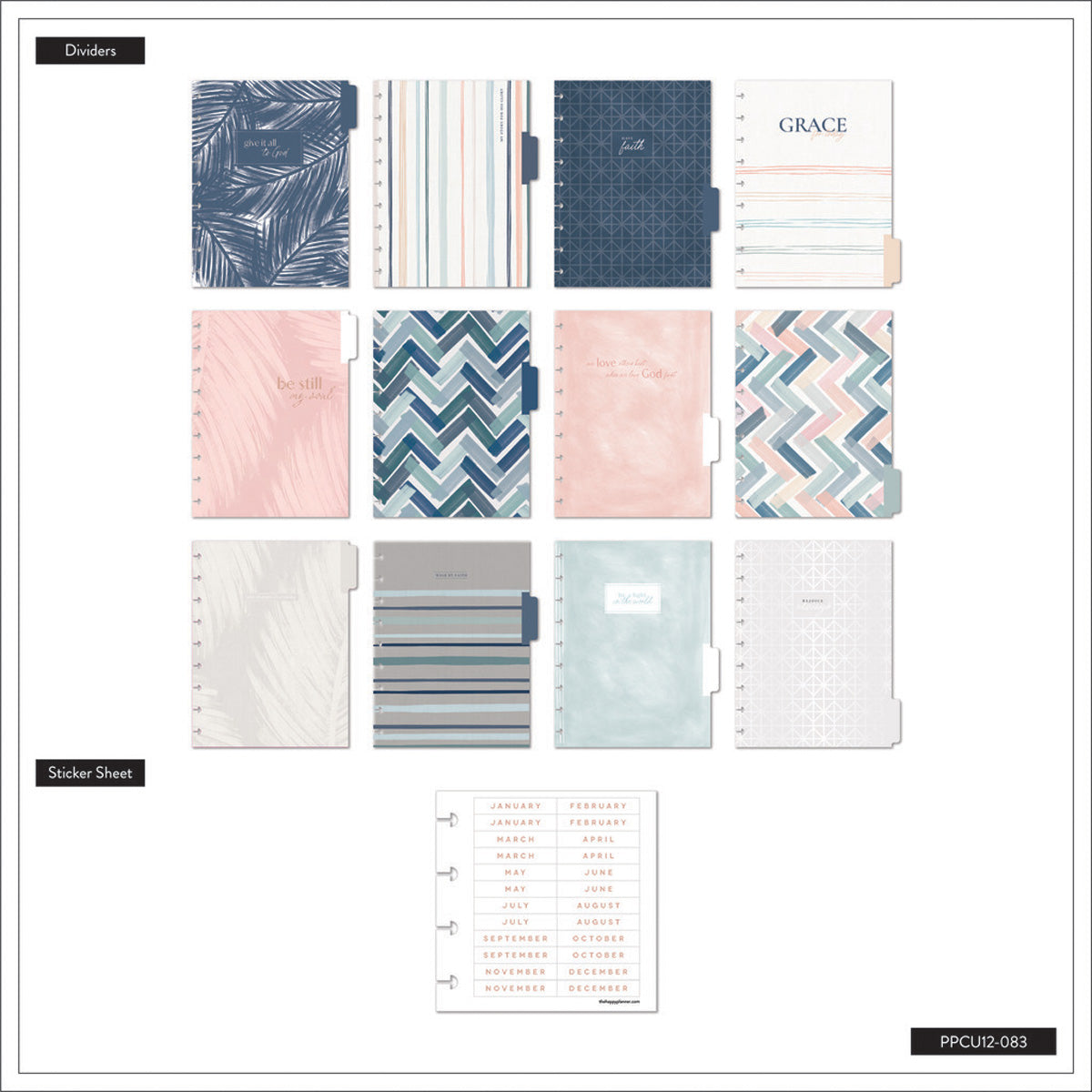 Happy Planner Faith Coastal Classic Undated Planner