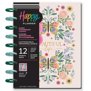 Happy Planner Folk & Flora Classic 12-month Dashboard Planner