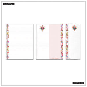 Happy Planner Folk & Flora Classic Folded Fill Paper - Lined + Checklist