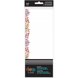 Happy Planner Folk & Flora Classic Folded Fill Paper - Lined