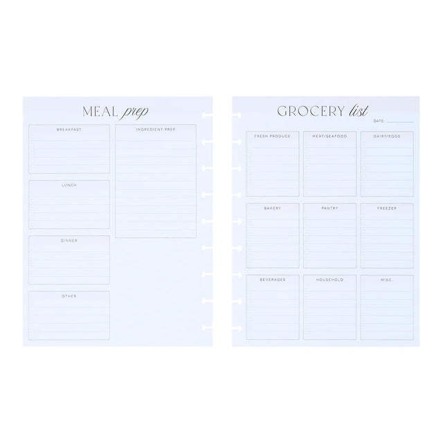 Happy Planner Grocery + Meal Prep List Classic Fill Paper