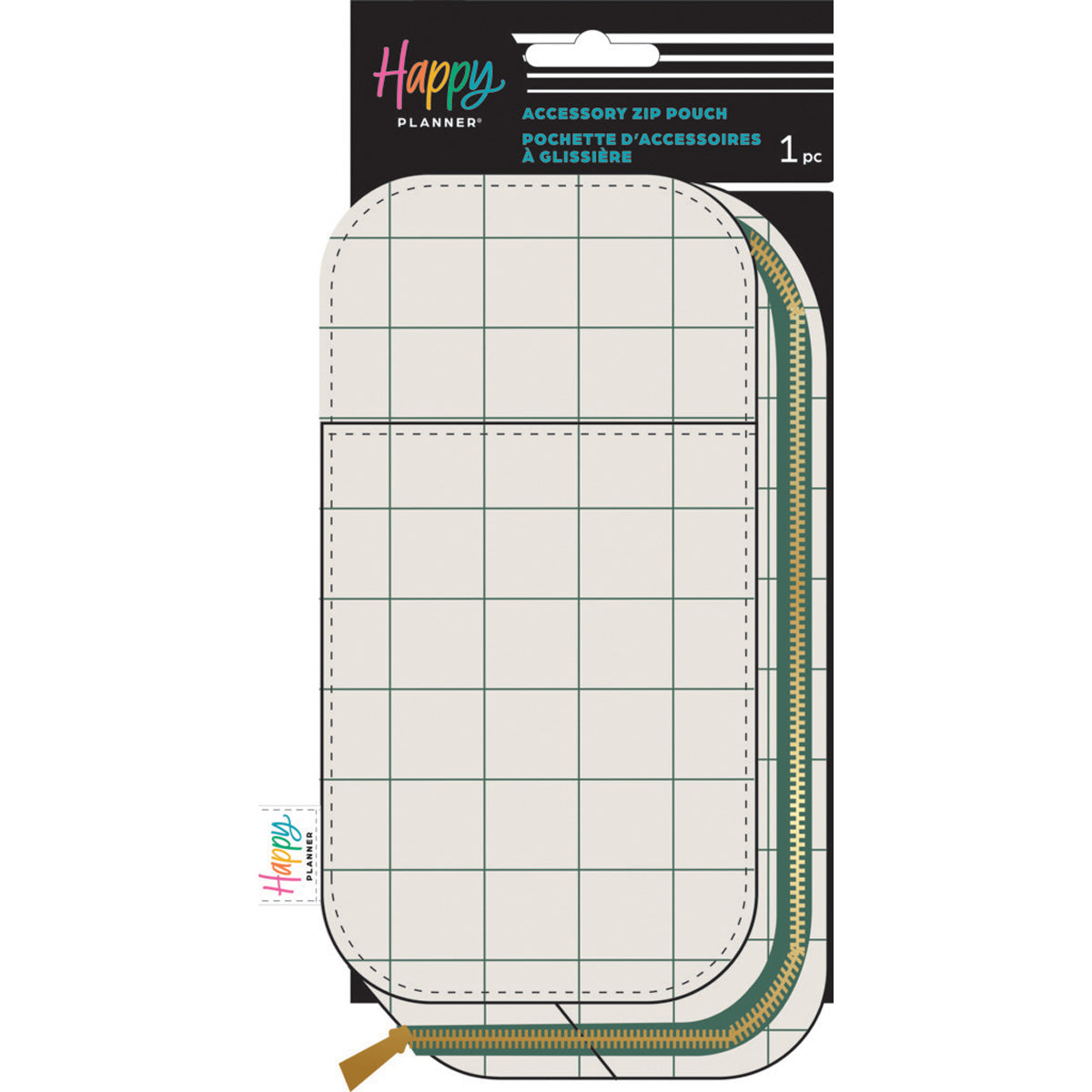 Happy Planner Mauve & Moss Accessory Zip Pouch — Planners Avenue