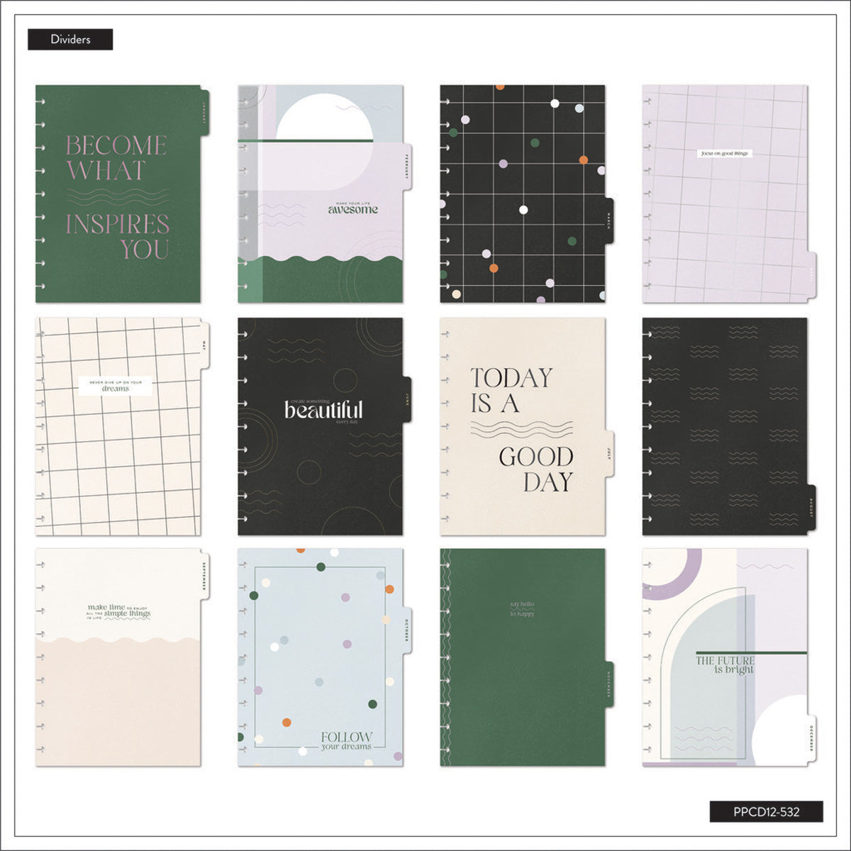 Happy Planner Mauve &amp; Moss Classic Dated Planner