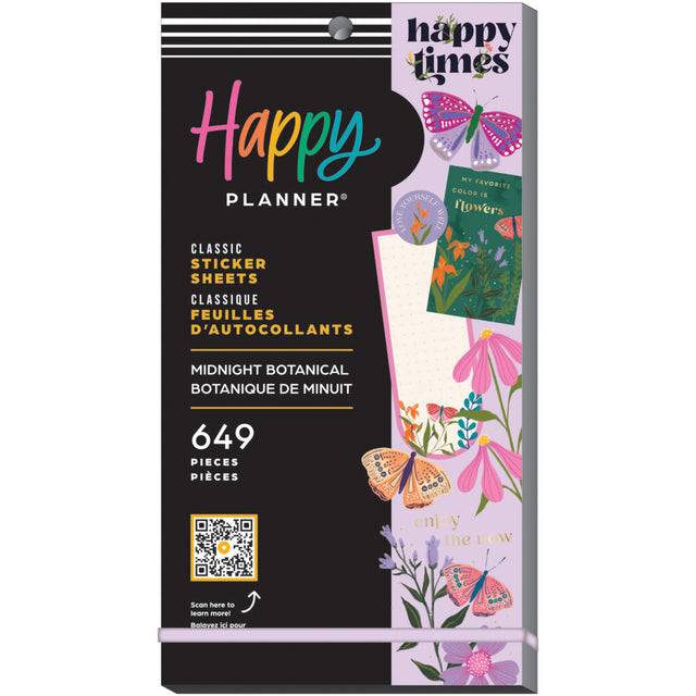 Happy Planner Midnight Botanical Classic Sticker Book