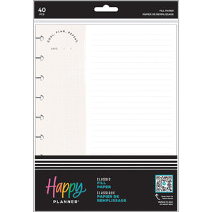 Happy Planner Neutrals Classic Fill Paper