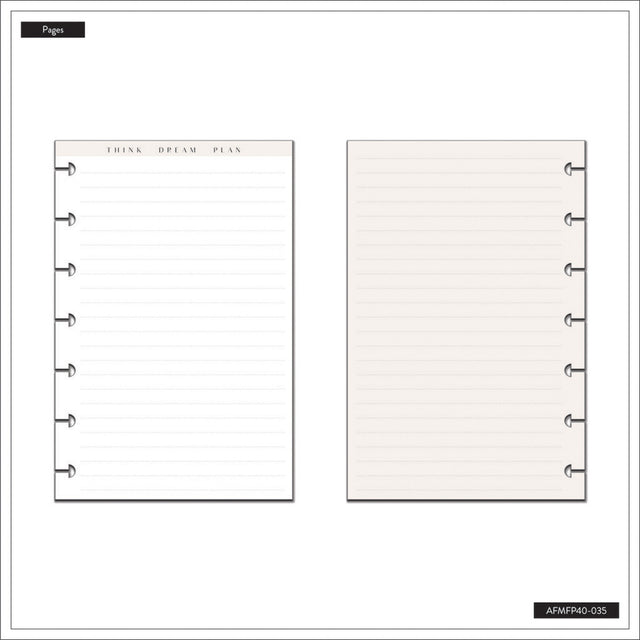 Happy Planner Neutrals Mini Fill Paper - Lined