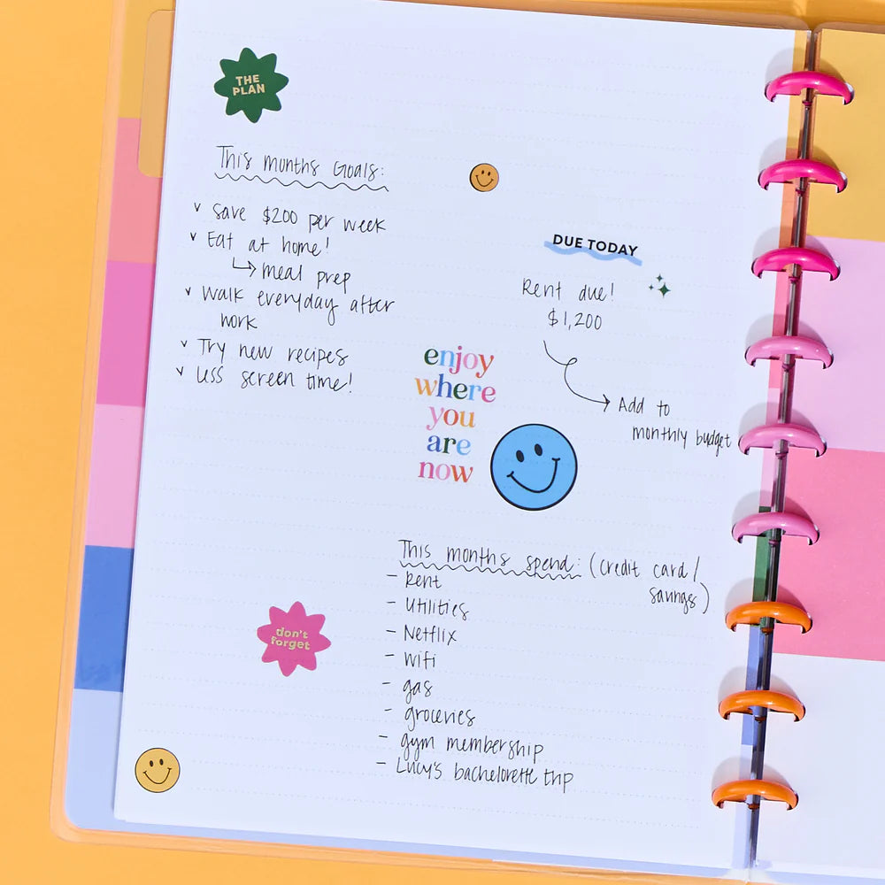 Happy Planner Playful Brights Classic Notebook - Lined