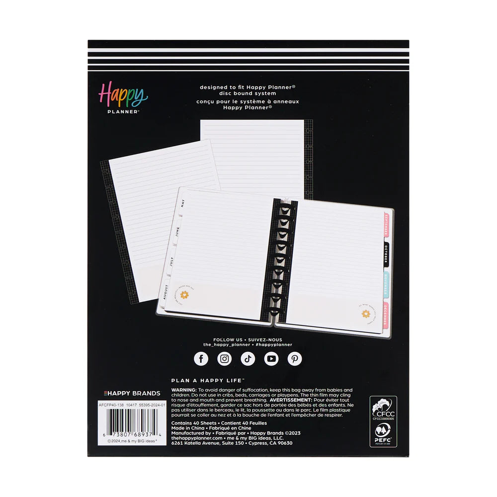 Happy Planner Quirky Plans Classic Fill Paper - Lined