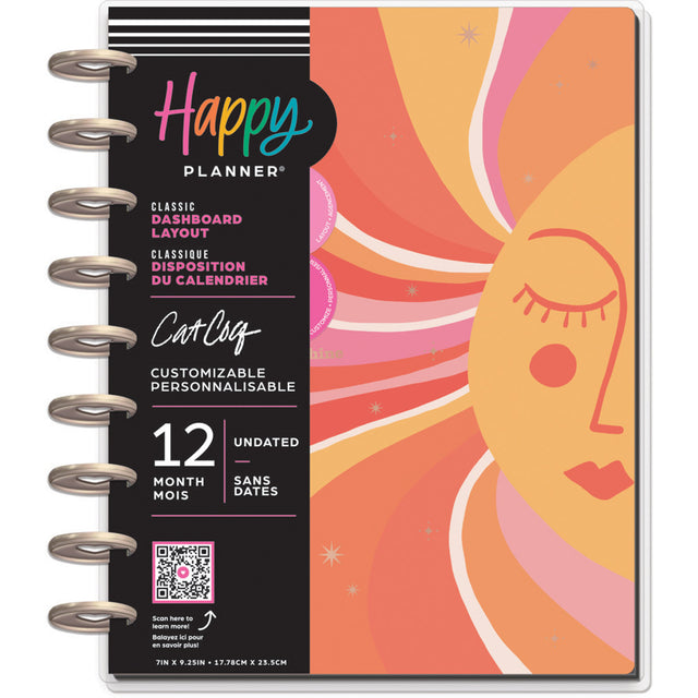 Happy Planner Retro Sunset Classic Undated Planner - Dashboard Layout