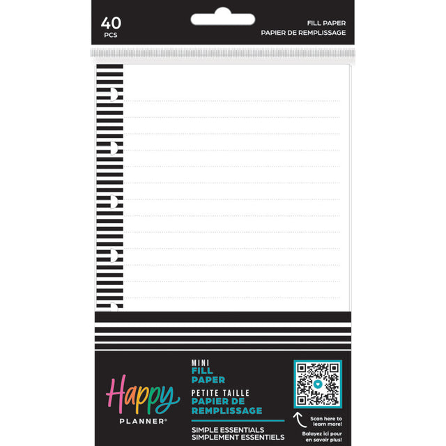 Happy Planner Simple Essentials Mini Fill Paper - Lined