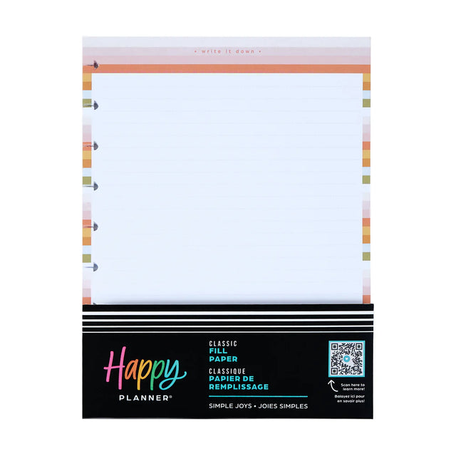  Happy Planner Simple Joys Classic Fill Paper 