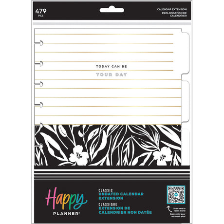 Happy Planner Sketchy Florals Classic Extension Pack