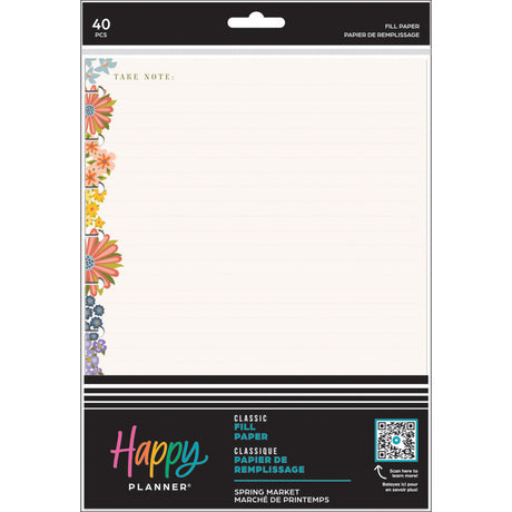 Happy Planner Spring Market Classic Fill Paper - Lined