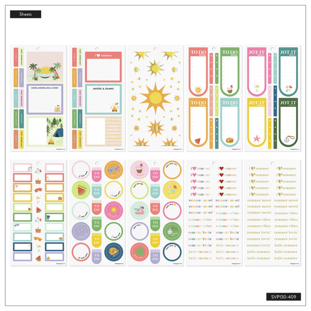 Happy Planner Summer Events Classic Sticker Book