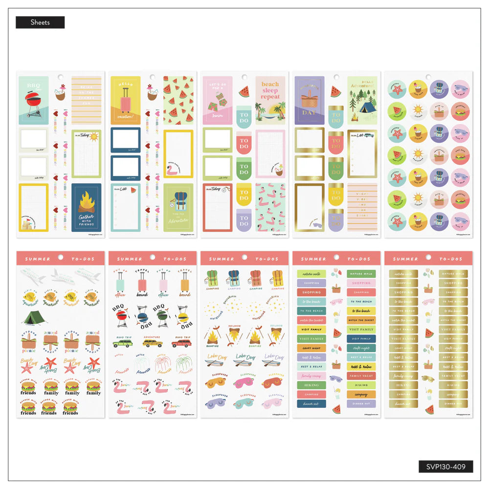 Happy Planner Summer Events Classic Sticker Book