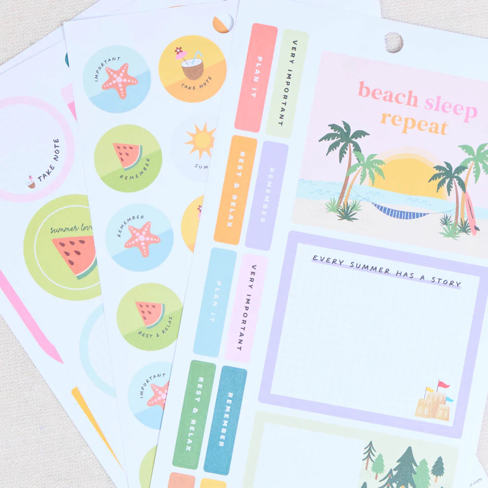 Happy Planner Summer Events Classic Sticker Book