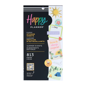 Happy Planner Summer Events Classic Sticker Book