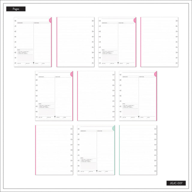 Happy Planner Sweets & Baking Classic Journal pages