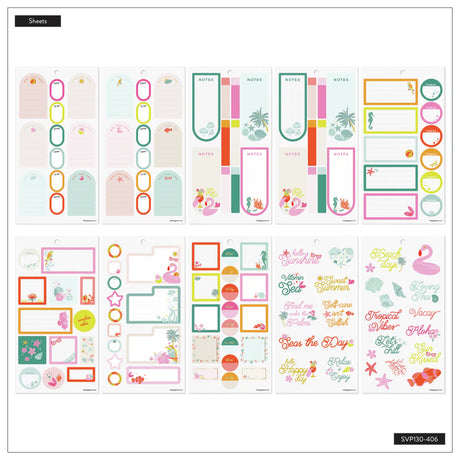Happy Planner Tropical Florals Classic Sticker Book