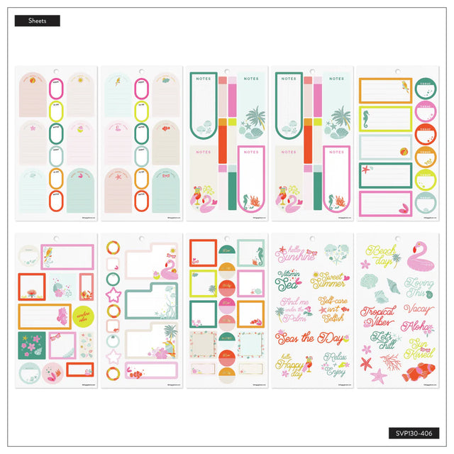 Happy Planner Tropical Florals Classic Sticker Book