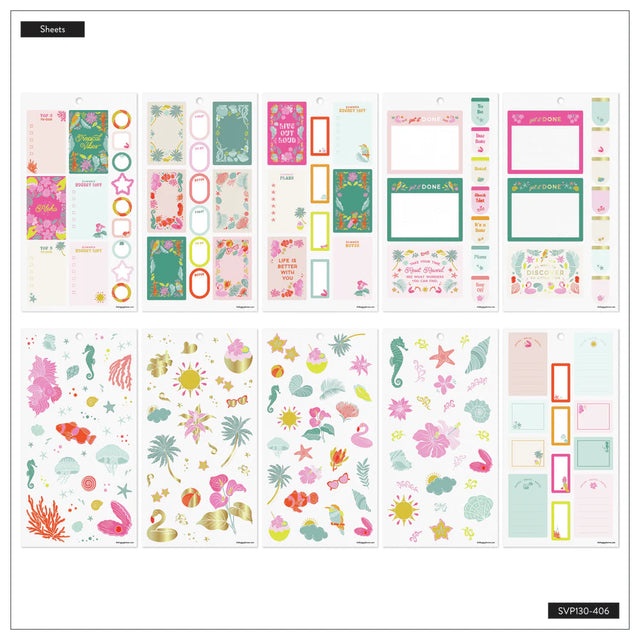 Happy Planner Tropical Florals Classic Sticker Book