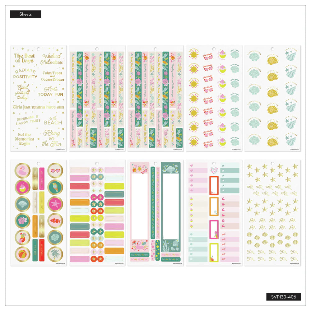 Happy Planner Tropical Florals Classic Sticker Book