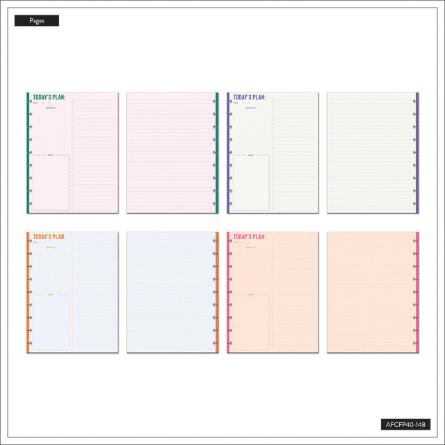 Happy Planner Vivid Brights Classic Fill Paper