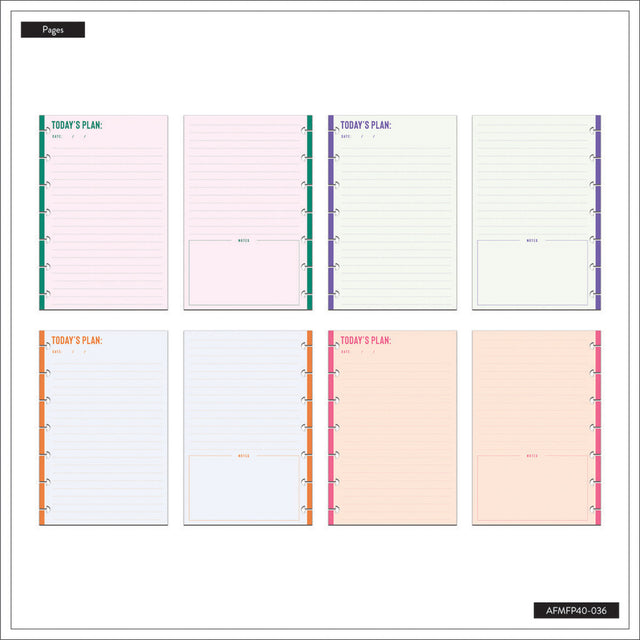 Happy Planner Vivid Brights Mini Fill Paper