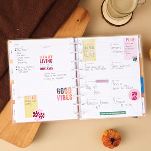 Happy Planner Vivid Tropics Classic - Dashboard 12-Months Dated Jan - Dec 2025