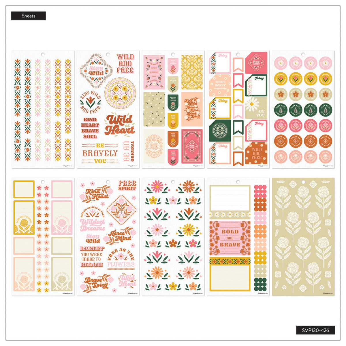 Happy Planner Western Wildflower Classic Sticker Book