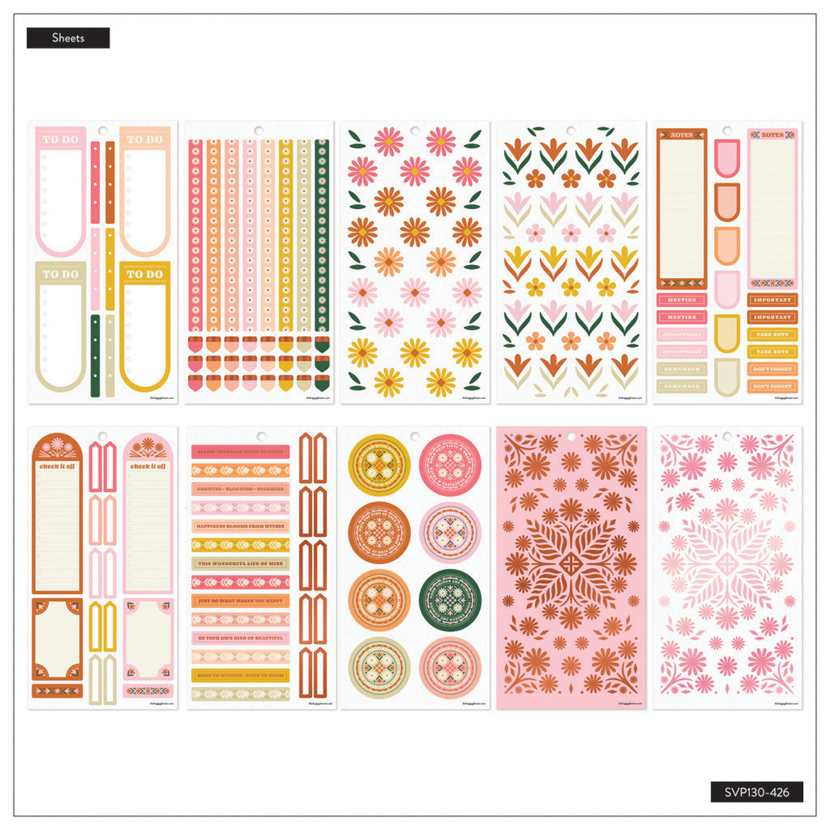 Happy Planner Western Wildflower Classic Sticker Book