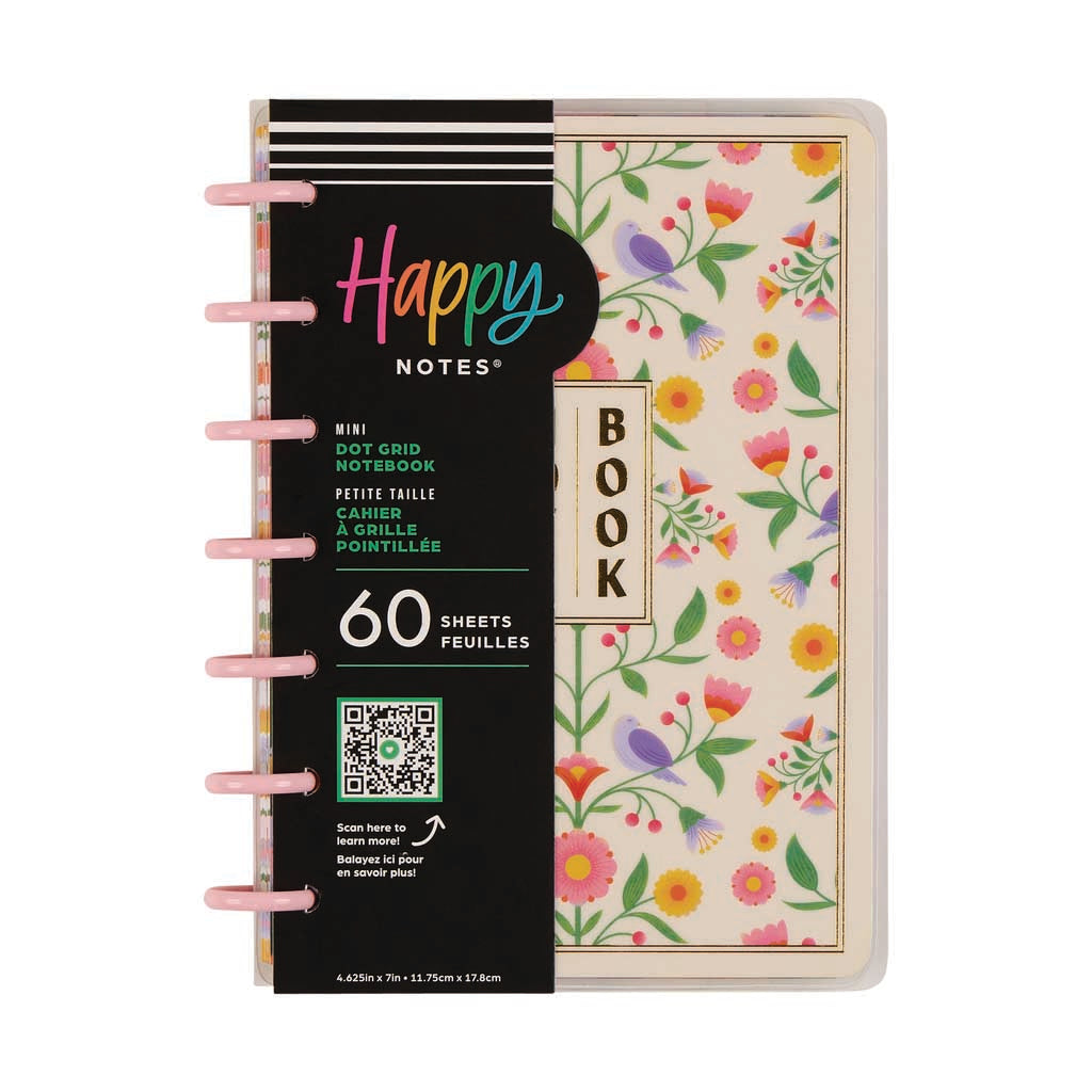 Happy Planner Bloom & Glow Mini Notebook - Dot Grid