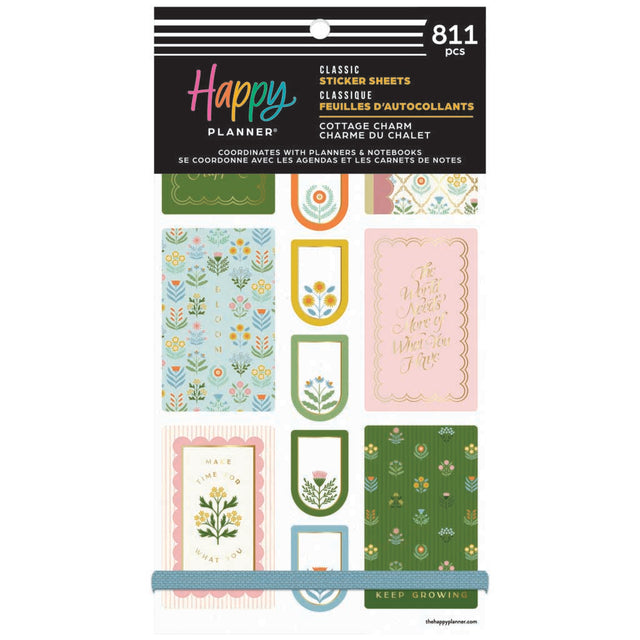 Happy Planner Cottage Charm Classic Sticker Book - Value Pack