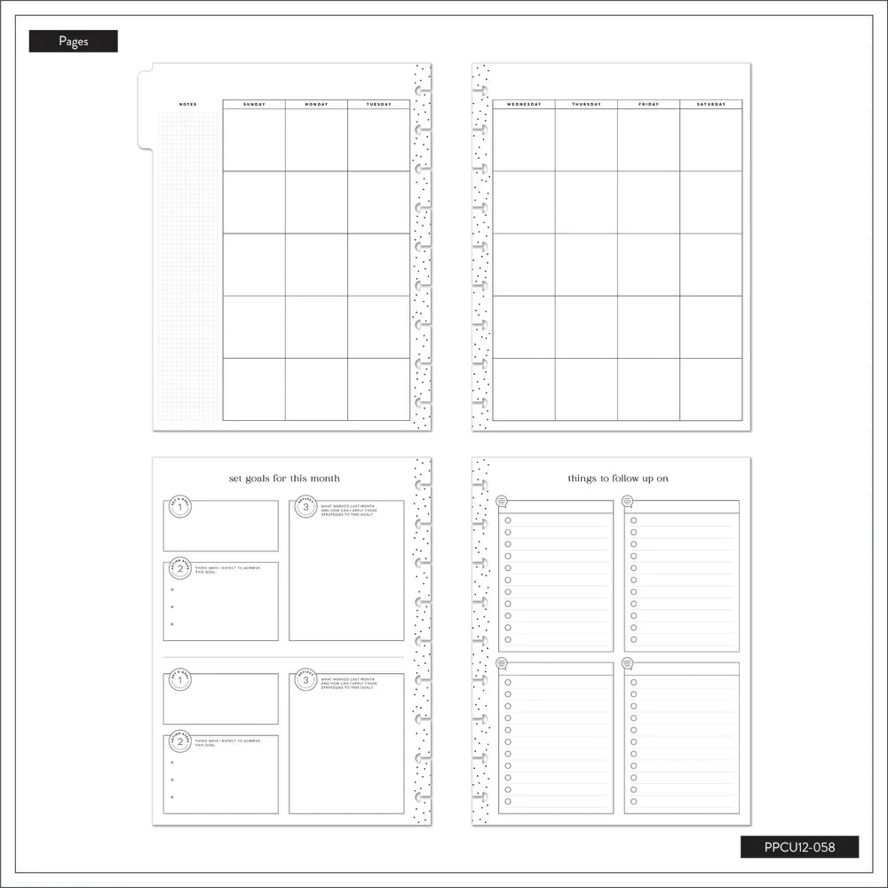 Happy Planner Everybodys Business Classic Undated Planner - Hourly Lined Vertical 12-Months