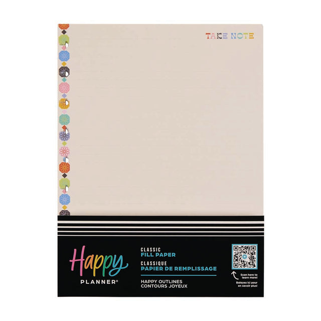 Happy Planner Happy Optimistic Outlines Classic Fill Paper - Lined