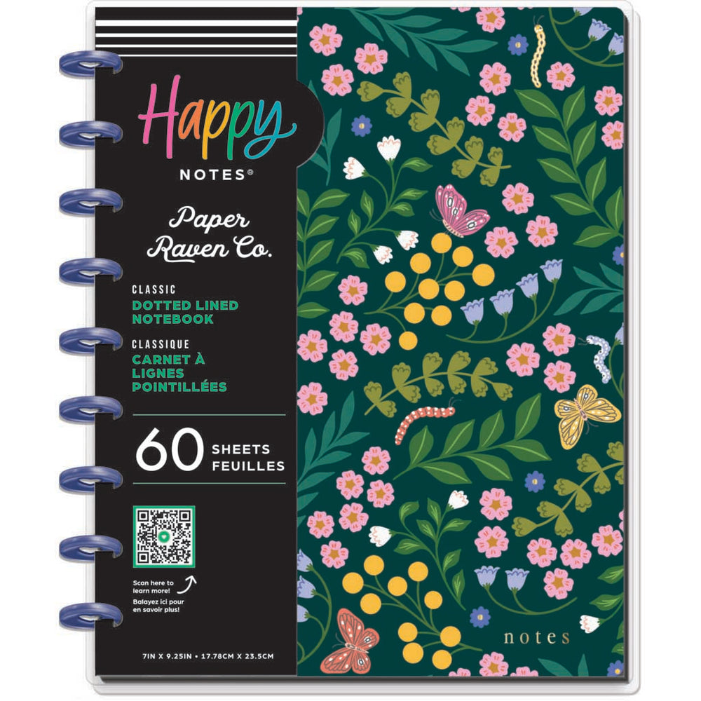 Happy Planner Midnight Meadow Classic Notebook - Lined