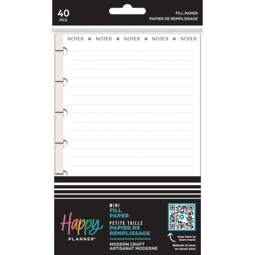 Happy Planner Modern Craft Mini Fill Paper  - Lined