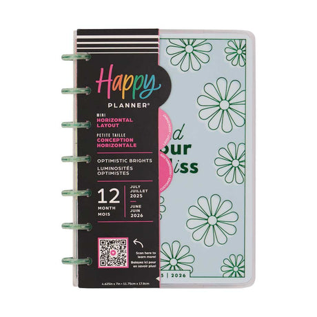 Happy Planner Optimistic Brights Mini 12-Month Dated 2025-2026 - Horizontal