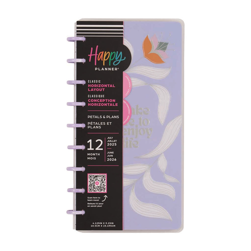 Happy Planner Petals & Plans Skinny Classic 12-Month Dated 2025-2026