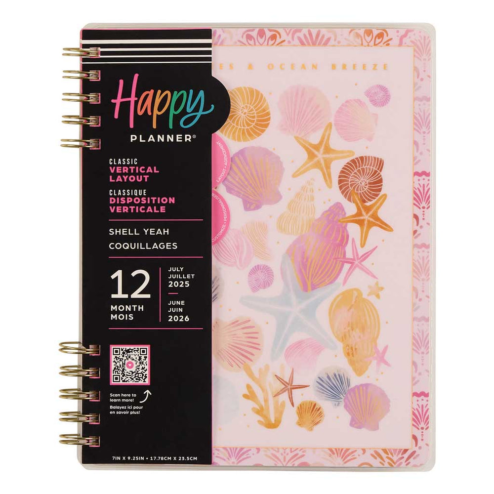 Happy Planner Shell Yeah Classic 12-Month Dated 2025-2026