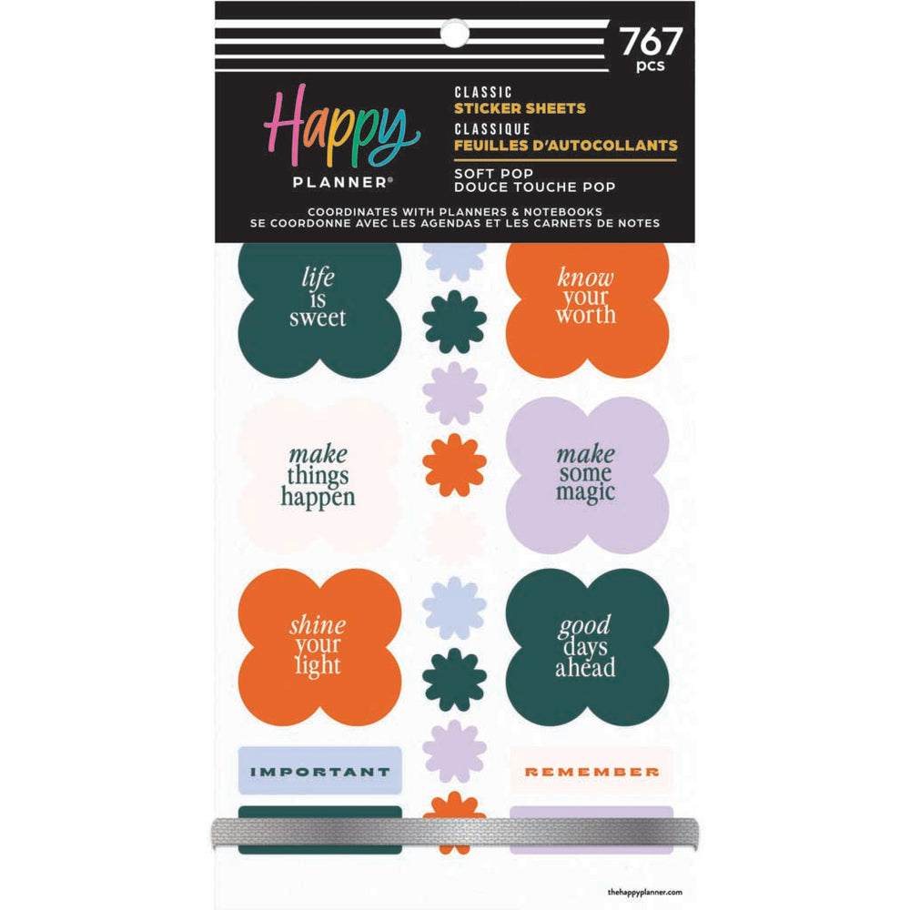Happy Planner Soft Pop Classic Sticker Book - Value Pack