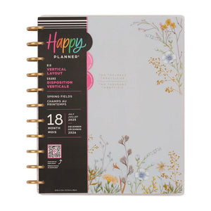Happy Planner Spring Fields Big 18-Month Dated 2025-2026 - Vertical