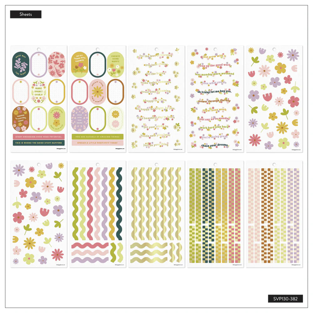 Happy Planner Sunny Picnic Sticker Book - Classic Student