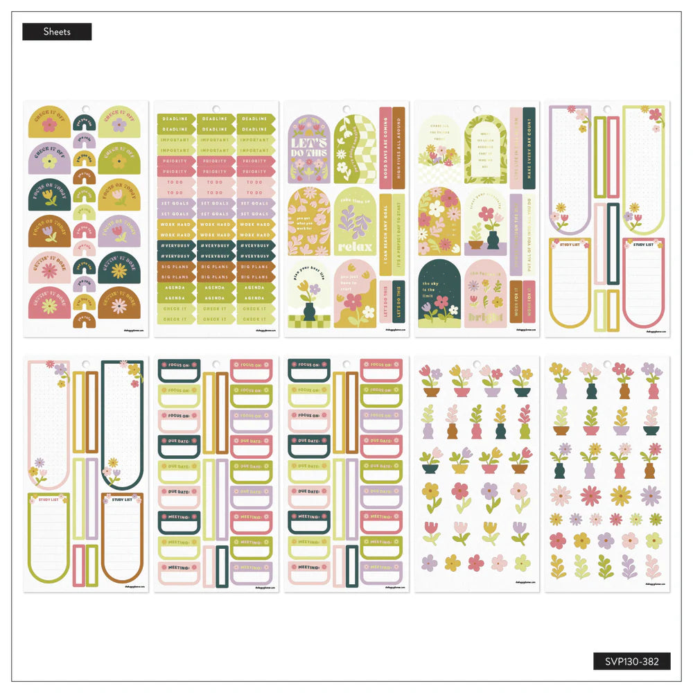 Happy Planner Sunny Picnic Sticker Book - Classic Student