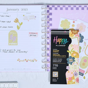 Happy Planner Sunny Picnic Sticker Book - Classic Student