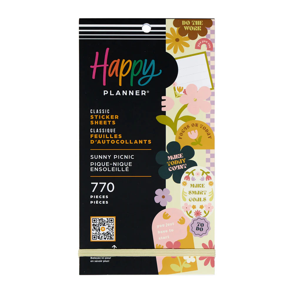 Happy Planner Sunny Picnic Sticker Book - Classic Student