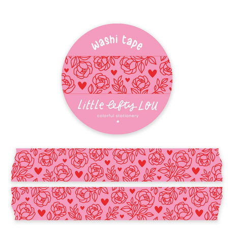 Hearts And Roses Washi Tape by Little Lefty Lou