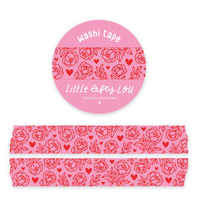 Hearts And Roses Washi Tape by Little Lefty Lou
