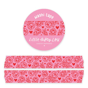 Hearts And Roses Washi Tape by Little Lefty Lou